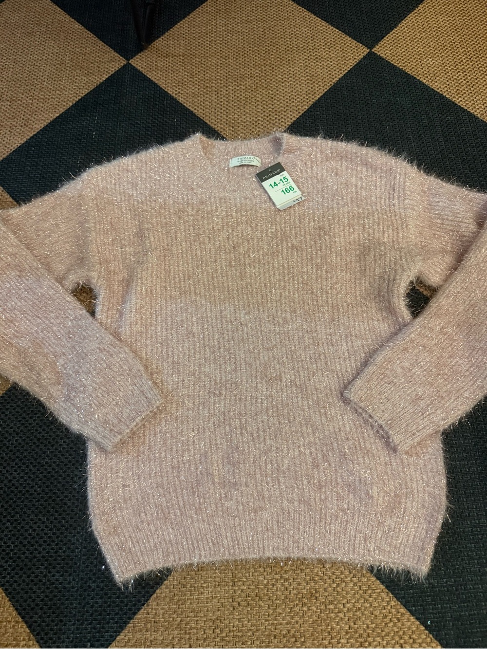 Primark Light Pink Fuzzy Crewneck Sweater
